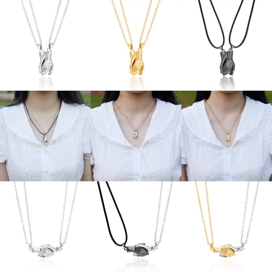 Set 2 Vòng cổ Nam Châm Mạ Vàng 18k Thời Trang Cho Cặp Đôi
