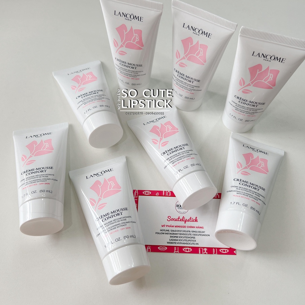 Sữa Rửa Mặt Dành Da Khô, Da Nhạy Cảm Lancome Crème Mousse-Confort 50ml