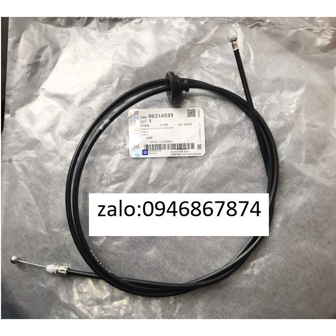 Cáp mở nắp capo trước xịn GM chính hãng DEAWOO MATIZ - Mã phụ tùng 96314531