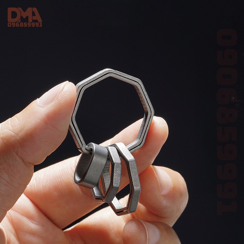 Vòng khoen móc khóa,ring phụ kiện EDC Titan