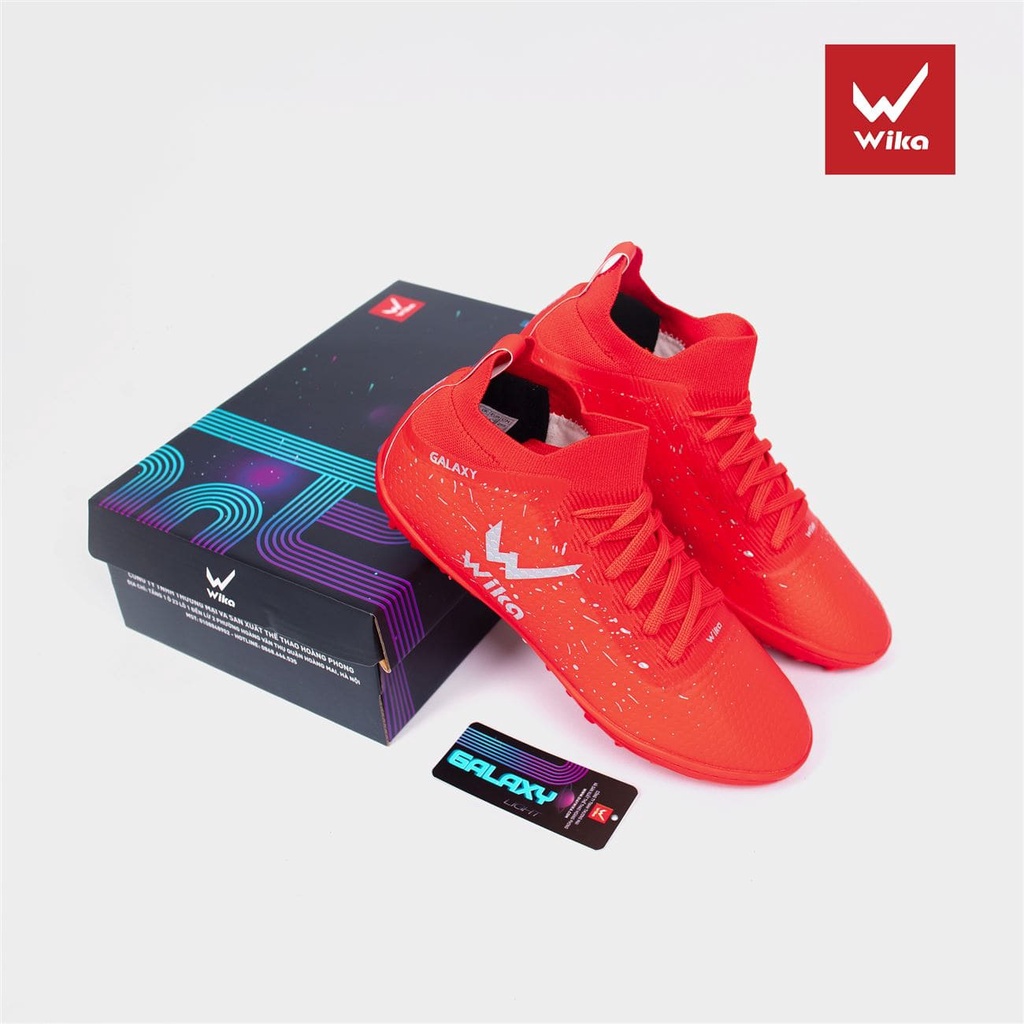 Giày đá bóng Wika Galaxy Light Đỏ 2023, giày bóng đá đẹp
