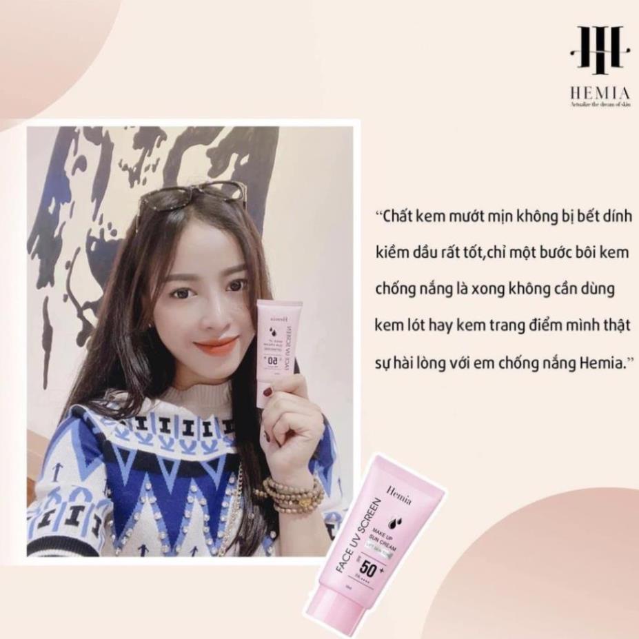 Kem Chống Nắng HEMIA Nhập Khẩu Hàn Quốc Dưỡng Trắng Make up Bảo Vệ Da Chống Lão Hoá - Da Dầu, Da mụn, Da khô