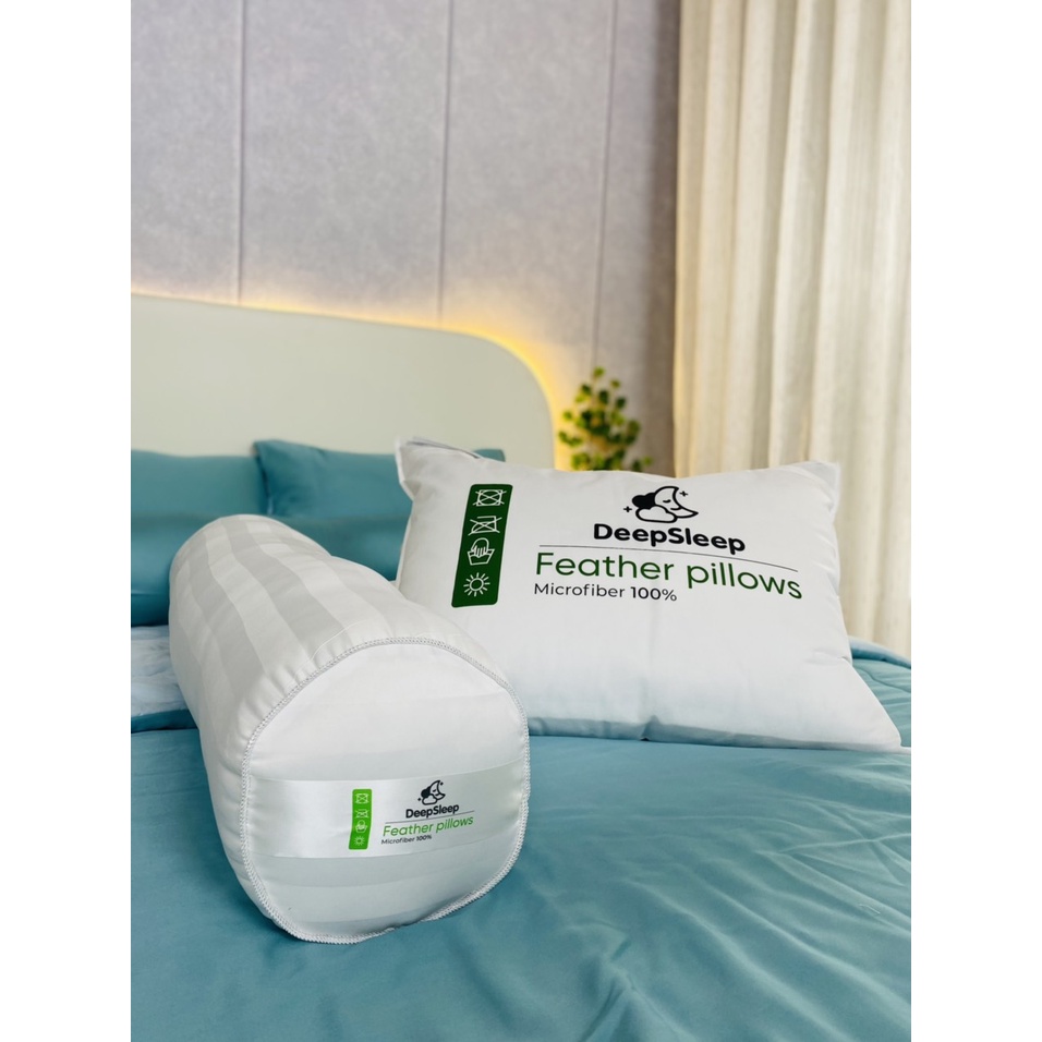 Ruột gối nằm cao cấp gòn lông vũ nhân tạo,bông sợi cực mịn,cảm giác nằm êm ái,đủ kích thước