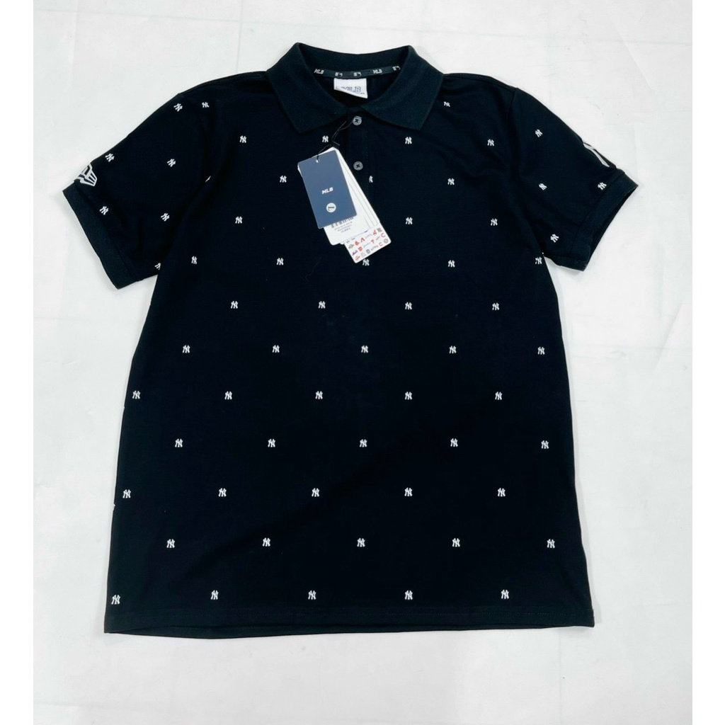 Áo Polo MLB NY Nam Nữ Hàng Xuất Dư 2 Màu Đen Trắng