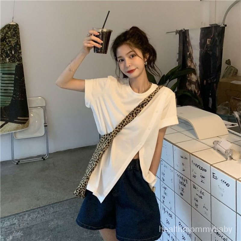 Áo Cho Con Bú Đi Chơi ChiaTÁo Sơ Mi  Thiết Kế  Không Thường Xuyên  Phong Cách Harajuku  Lỏng Lẻo Quần Áo Cho Con Bú Ngắn