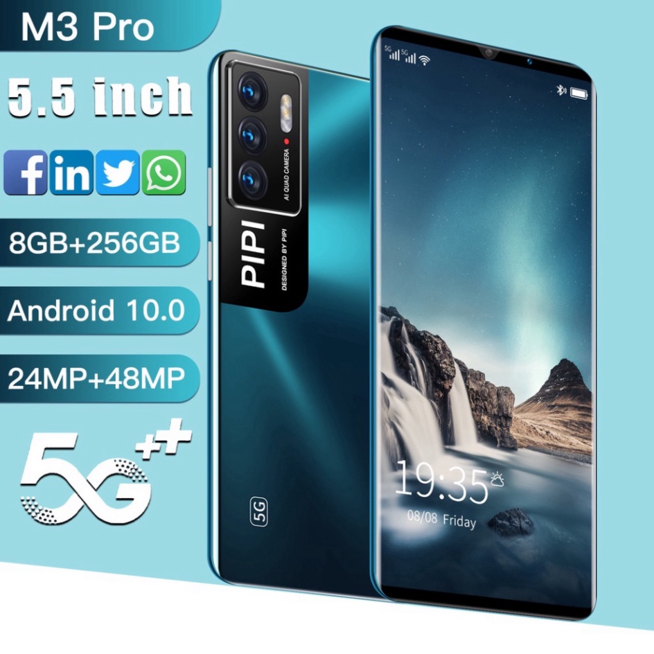 Điện thoại M3 Pro điện thoại di động (12GB+512GB) sim kép 5G sạc nhanh trò chơi điện thoại cũ android cảm ứng giá rẻ