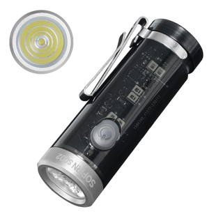 Sofirn sc02 mini edc 320lm 90 cri đèn pin led usb c sạc đèn pin móc khóa đèn bên có đèn báo rgb