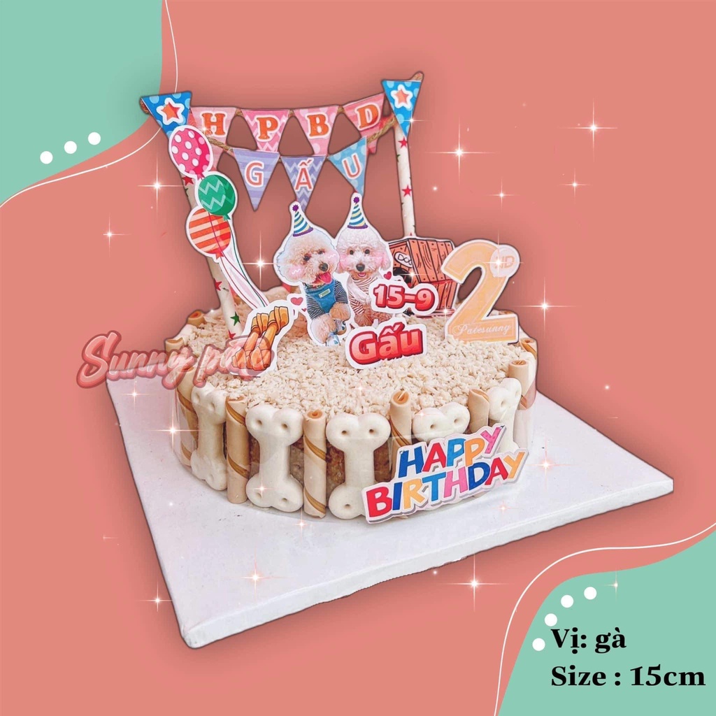 Bánh sinh nhật pate tươi dành cho chó mèo - Bánh sinh nhật Sunnypate
