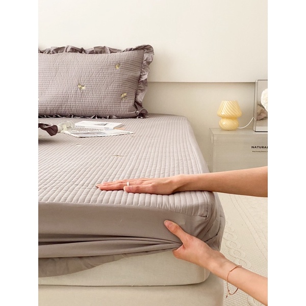 Ga gối cotton hữu cơ Quilting trần bông cao cấp