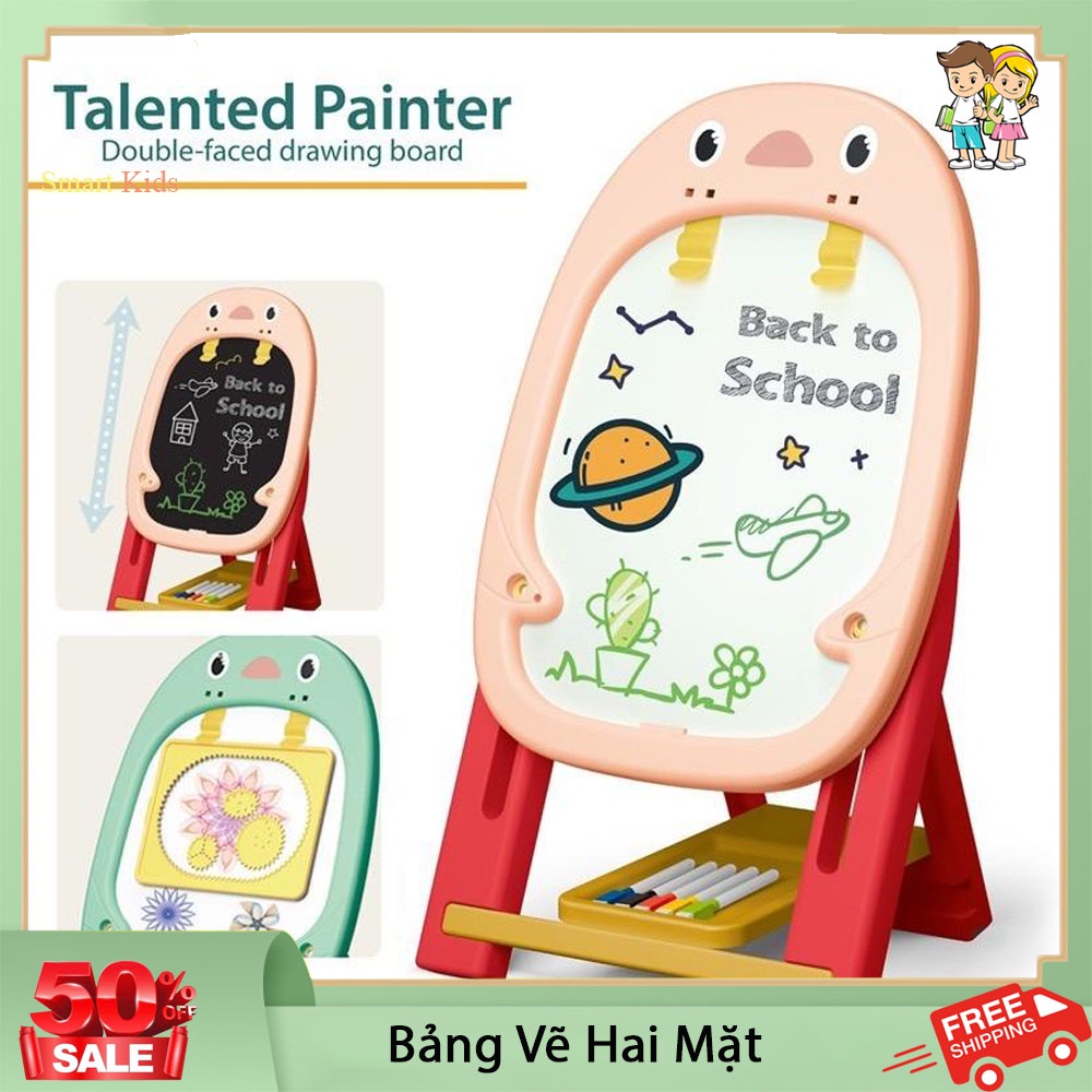 Bảng vẽ hai mặt đa năng thông minh hữu ích trong việc học hành và giải trí cho bé vừa học vừa chơi