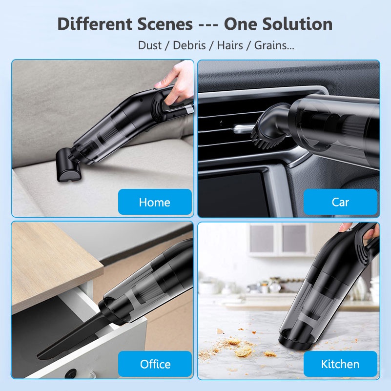 CENZIMO Máy hút bụi mini cầm tay 3in1 Yoroshiko cao cấp công xuất 19000 PA tiện ích cho gia đình p