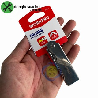 Dao rọc giấy loại xếp thép không gỉ Workpro WP211001