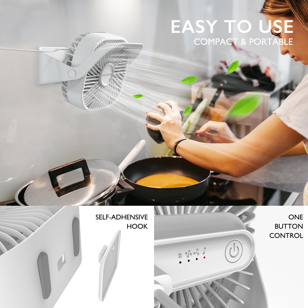 Quạt cầm tay tích điện dung lượng pin khủng  cao nhất trên thị trường, quạt mini HSON 5 tốc độ gió linh hoạt