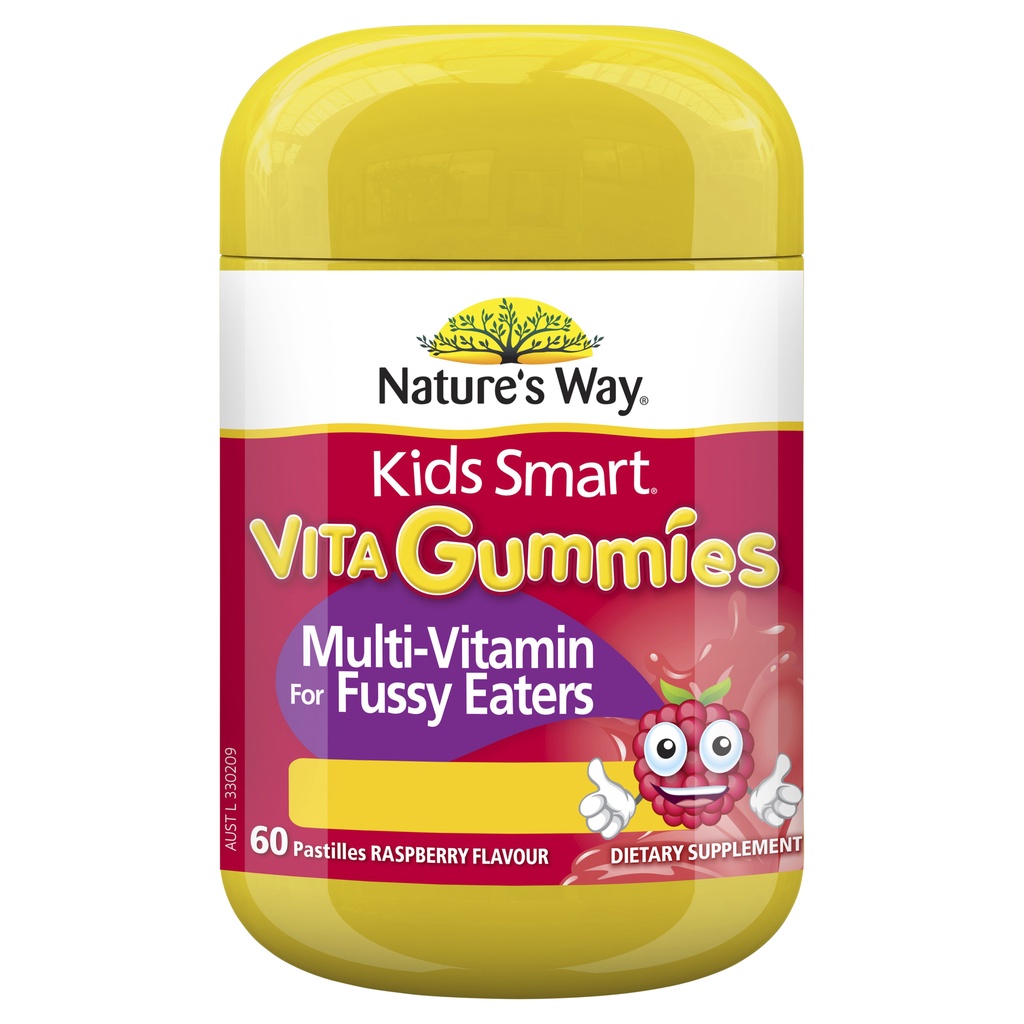 [Chính hãng] Kẹo dẻo cho bé Nature's Way Gummies Fussy bổ sung vitamin cho bé hộp 60 viên - 6 vị
