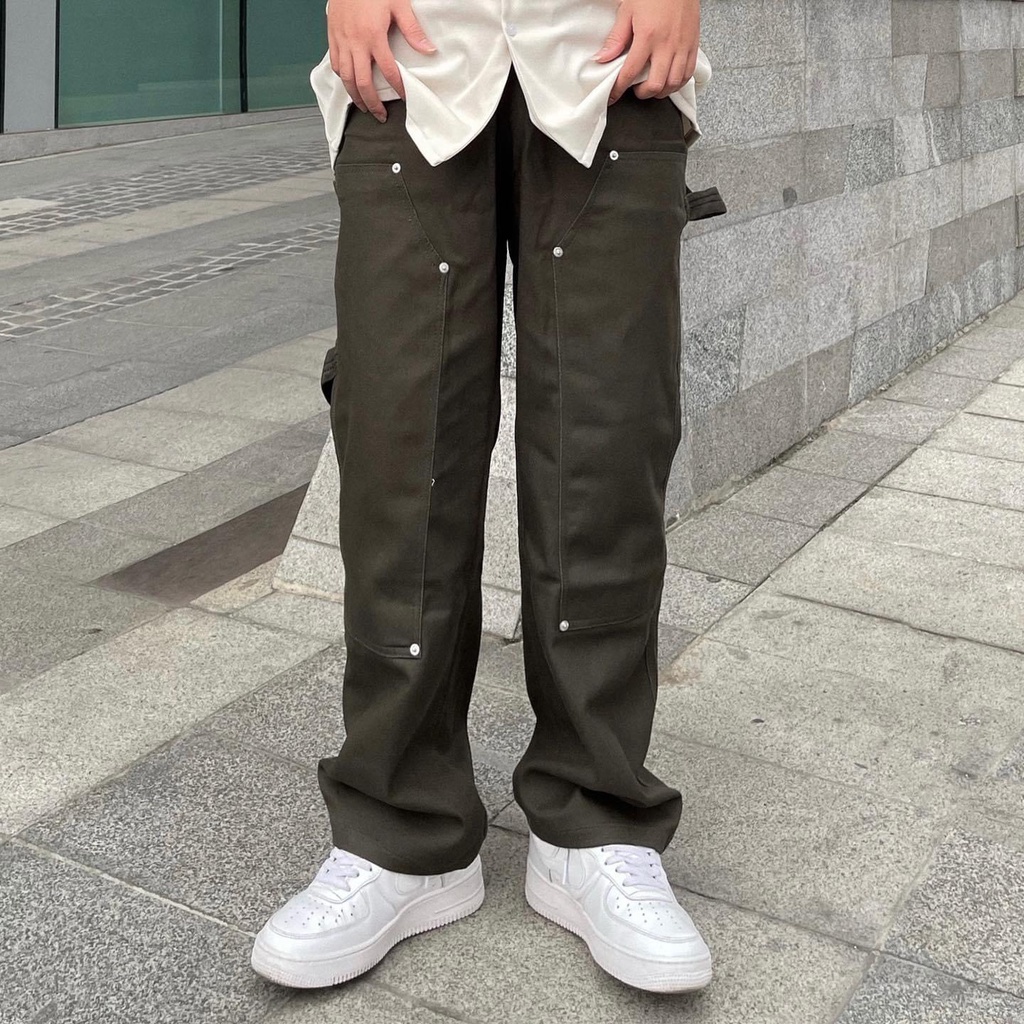 Quần cargo pants nam ống rộng, quần kaki hiphop đính nút Zinti QD46