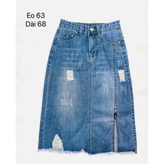 [2HAND]VÁY JEANS 2HAND FORM DÀI(CÓ GHI SỐ ĐO TRÊN HÌNH)