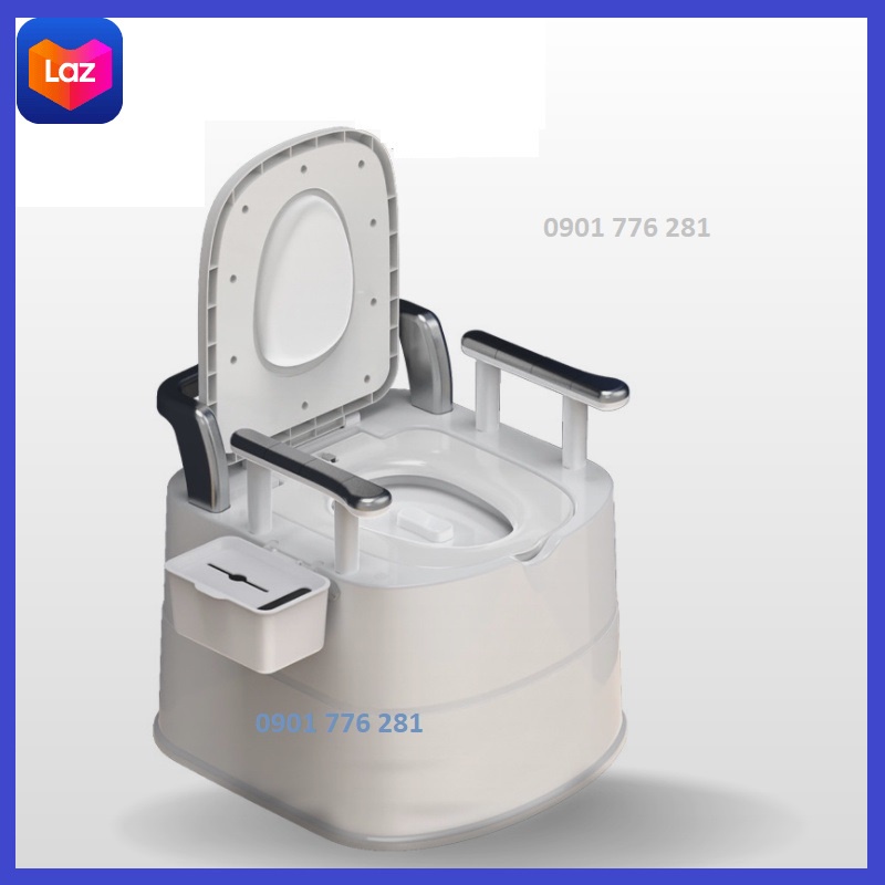 Bồn Cầu Di Động Cho Bà Bầu, Người Già Dễ Dàng Lau Dọn Chống Trơn Trượt, Có Tay Vịn An Toàn - Full House
