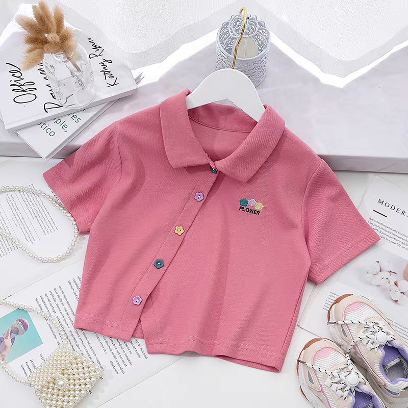 Áo Phông Áo Sơ Mi Phong Cách Hàn Quốc Chất Cotton Cao Cấp Cho Bé Gái Từ 10Kg - 32Kg Quần Áo Trẻ Em Dâu Store