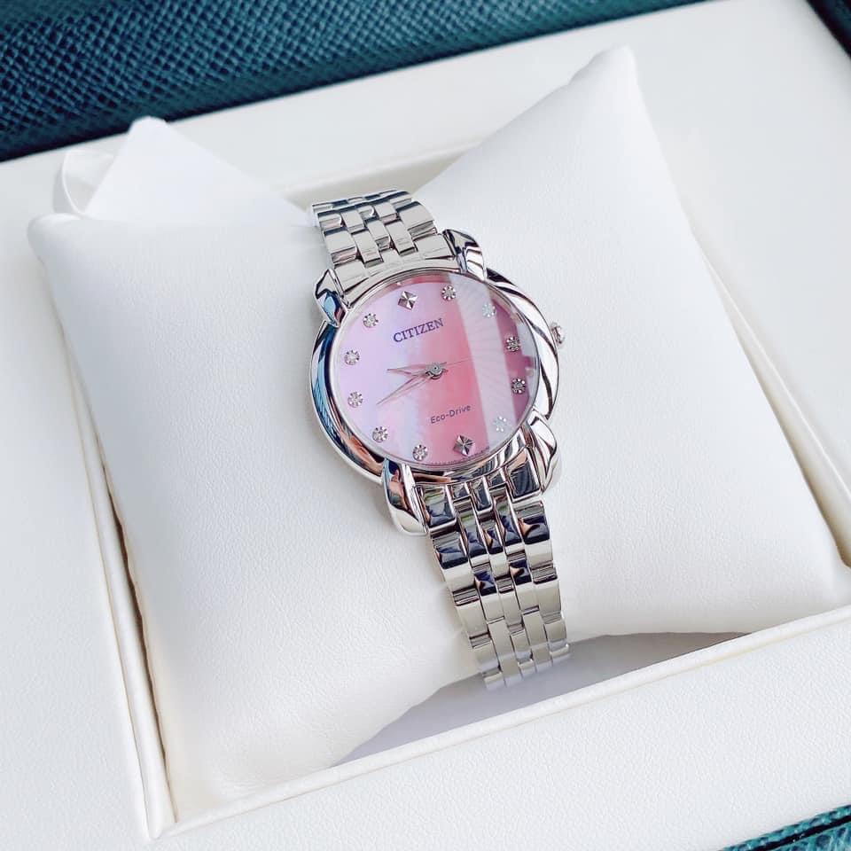 Đồng hồ nữ chính hãng Citizen EM0710-54Y - Máy Pin năng lượng ánh sáng- kính cứng cường lực