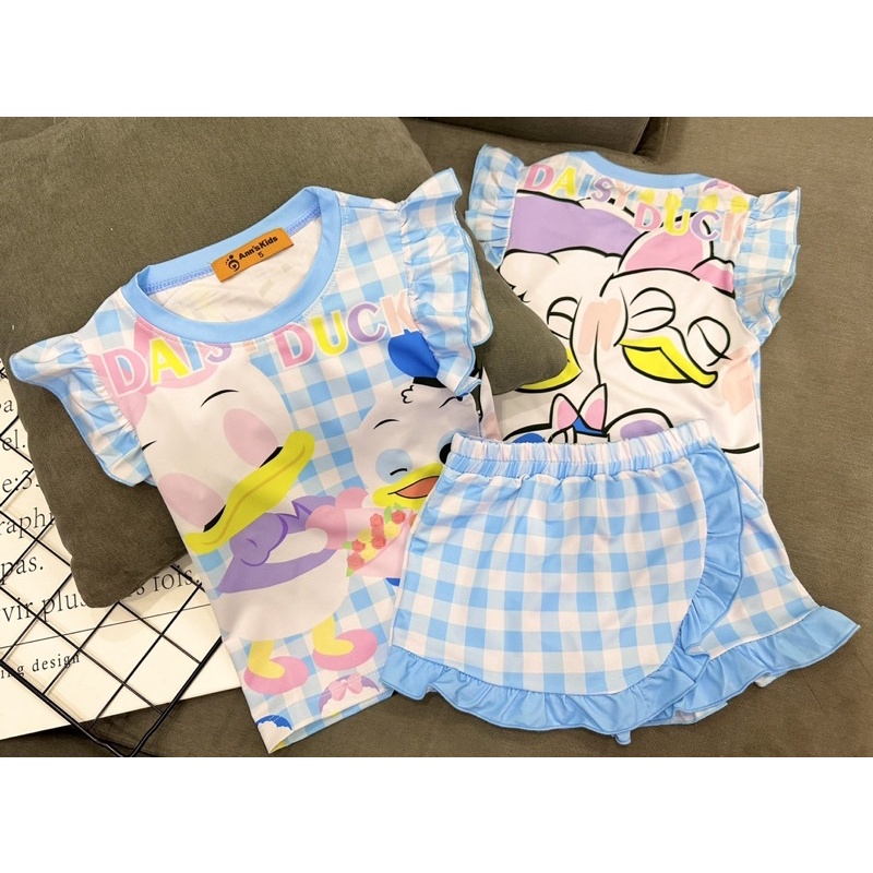 18-33kg | 023.Bộ sọt bé gái GIẢ VÁY tay cánh tiên, thun lạnh loại 1