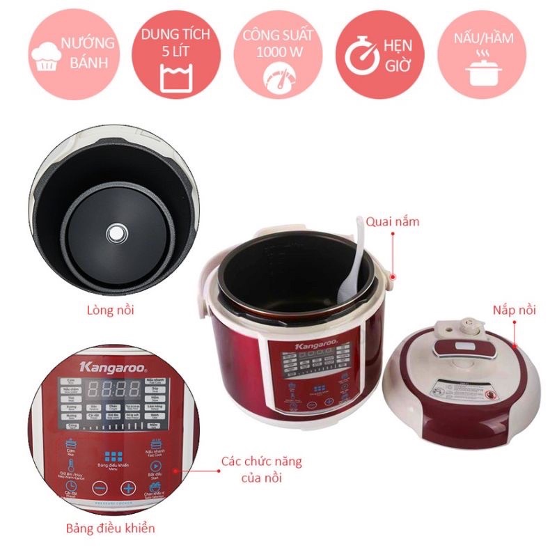 Van xả chính, van xả phụ, gioăng chính nồi áp suất #Kangaroo #KG281