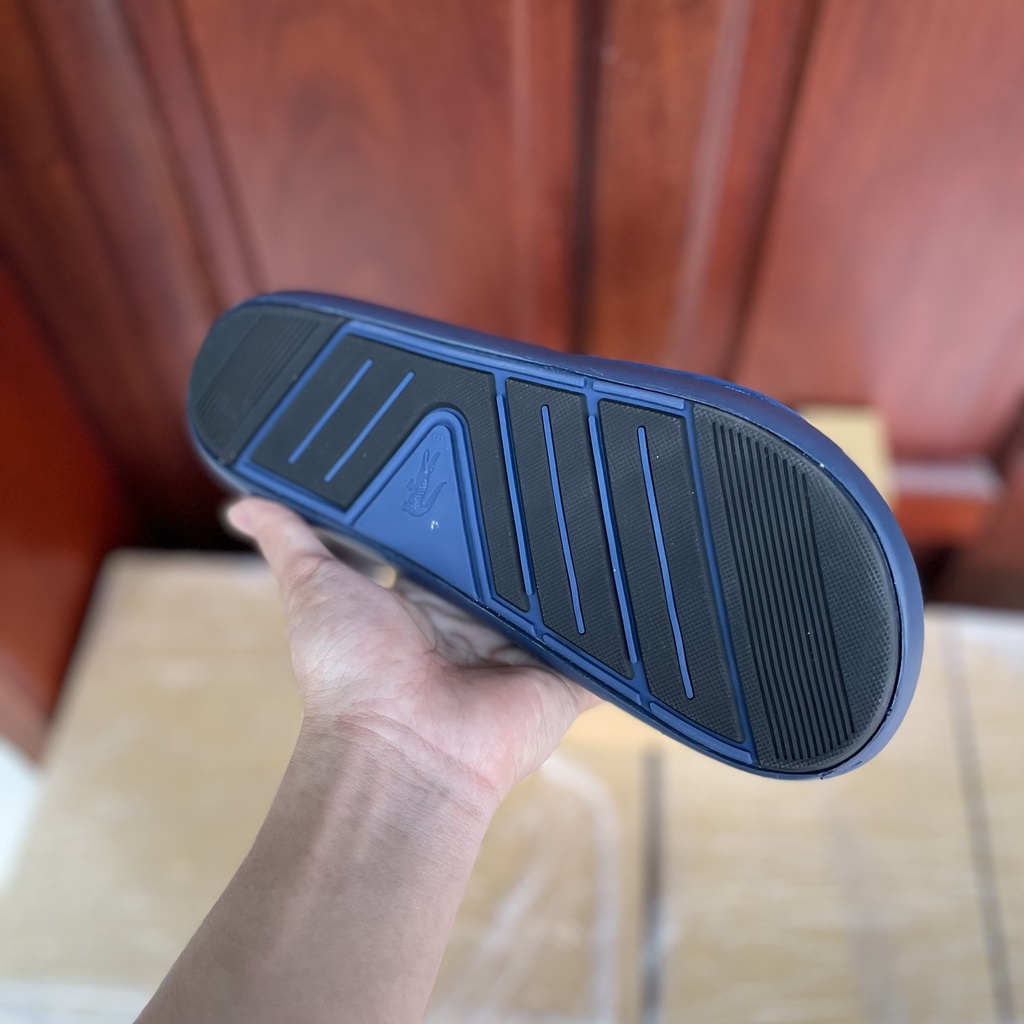 Dép Lacoste Nam, Dép Quai Ngang Cá Sấu, Mẫu mới 2023 Siêu đẹp