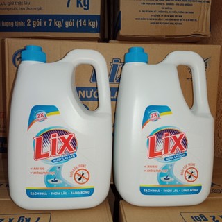 Nước lau sàn lix đuổi côn trùng - 3.6 lít x2 đậm đặc