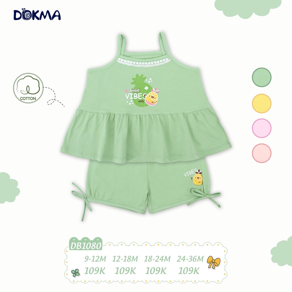 🌶 🌶 🌶  Bộ hai dây cho bé gái hãng Dokma DB1080