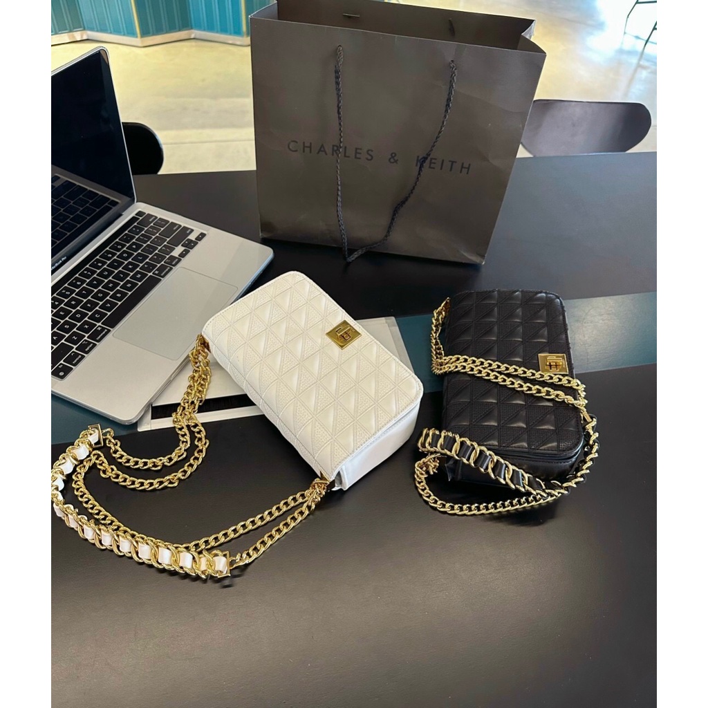 Túi xách Pedro kẻ dạ- kẹp nách, đeo chéo- Sz 22cm