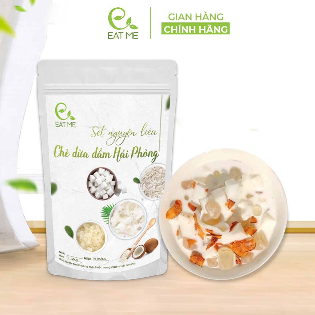 Set Chè Dừa Dầm Hải Phòng - Set Nguyên Liệu Nấu Chè Dừa Dầm Hải Phòng 15 20 Chén