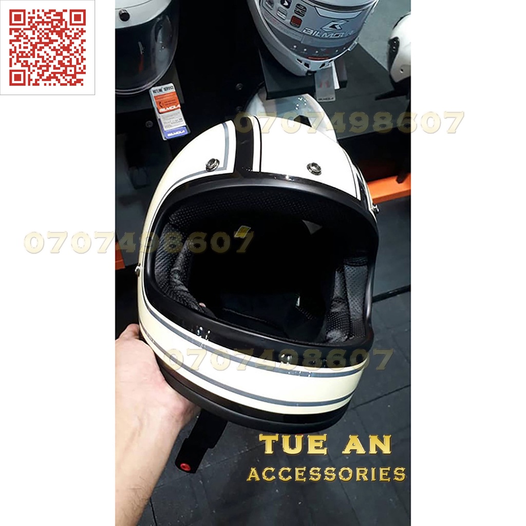 Mũ bảo hiểm FULLFACE HÀNG NHẬP KHẨU THAILAND BULLET ROYALE BLACK DATE