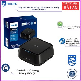 Máy khử mùi và lọc không khí trong ô tô Philips GP5201 tích hợp cảm biến chất lượng không khí 3 màu AQI