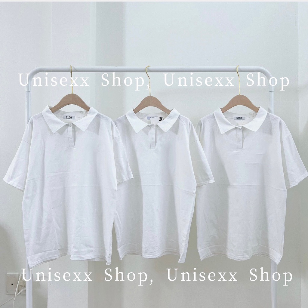 Áo Polo Unisex, Polo 3158 Trơn chất cotton khô Unisex