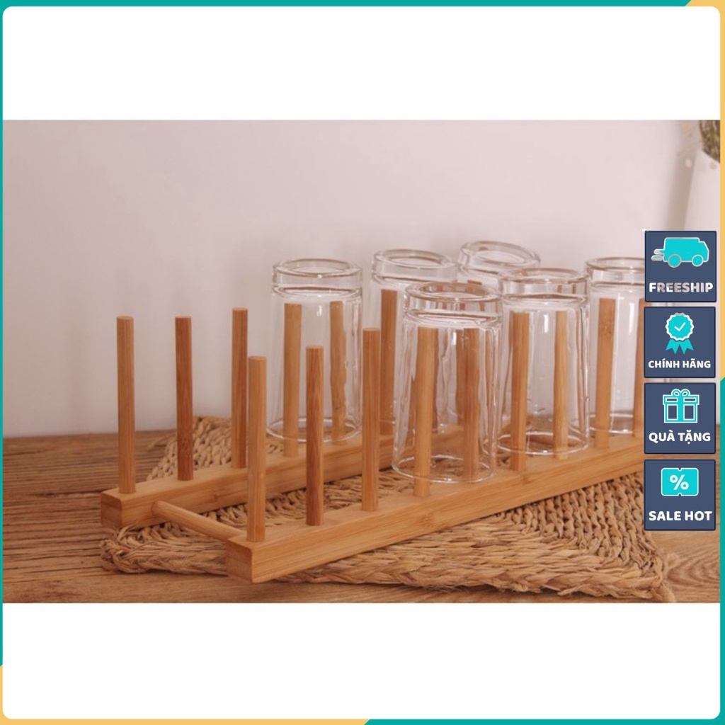 ❤️ Giá Úp Cốc Chén, Để Sách Decor Bằng Gỗ Tre Tự Nhiên Tinh Tế - Nhã Nhặn