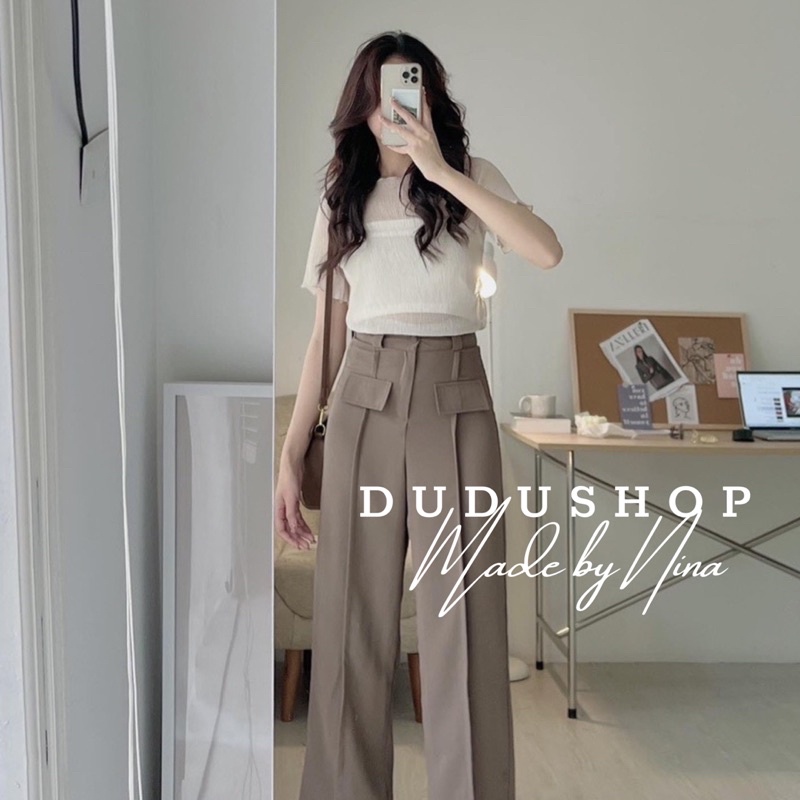 Set áo thun tơ nhăn hottrend hè 2023 Hàn Quốc cá tính