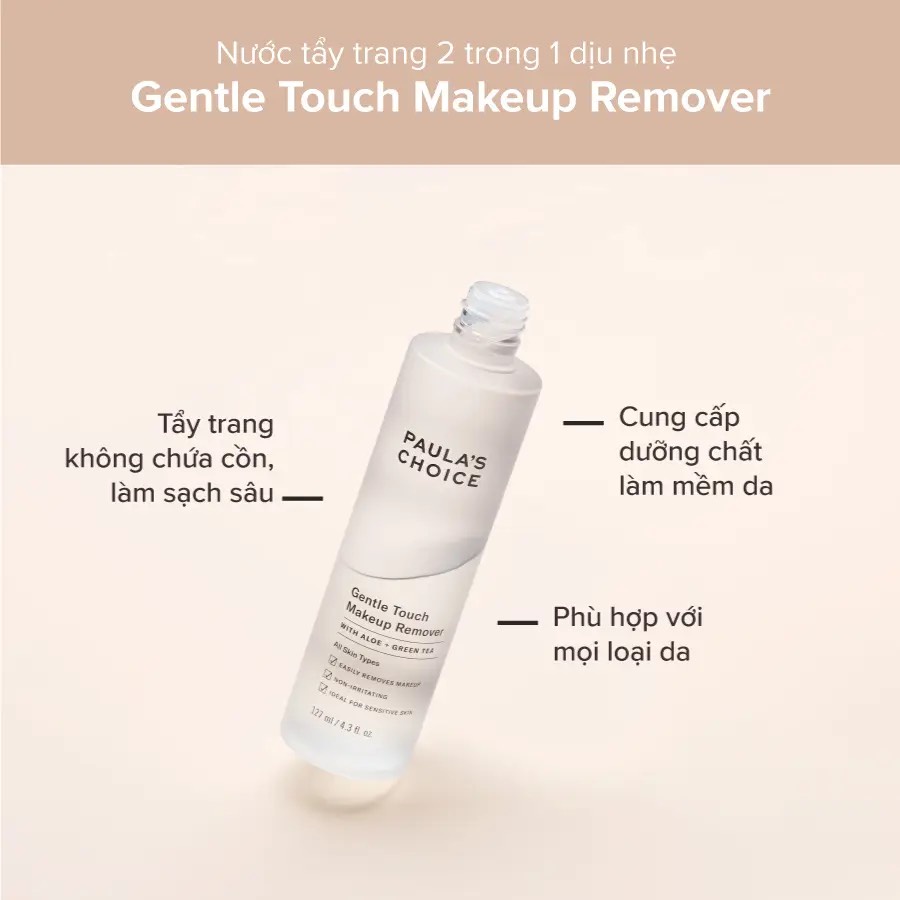 [PAULA'S CHOICE] Nước Tẩy Trang Dịu Nhẹ Gentle Touch Makeup Remover 127ml (Mã 3100)