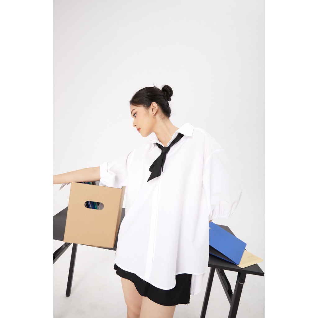 Áo sơ mi nữ thiết kế phồng tay lỡ MIEU - KJ16