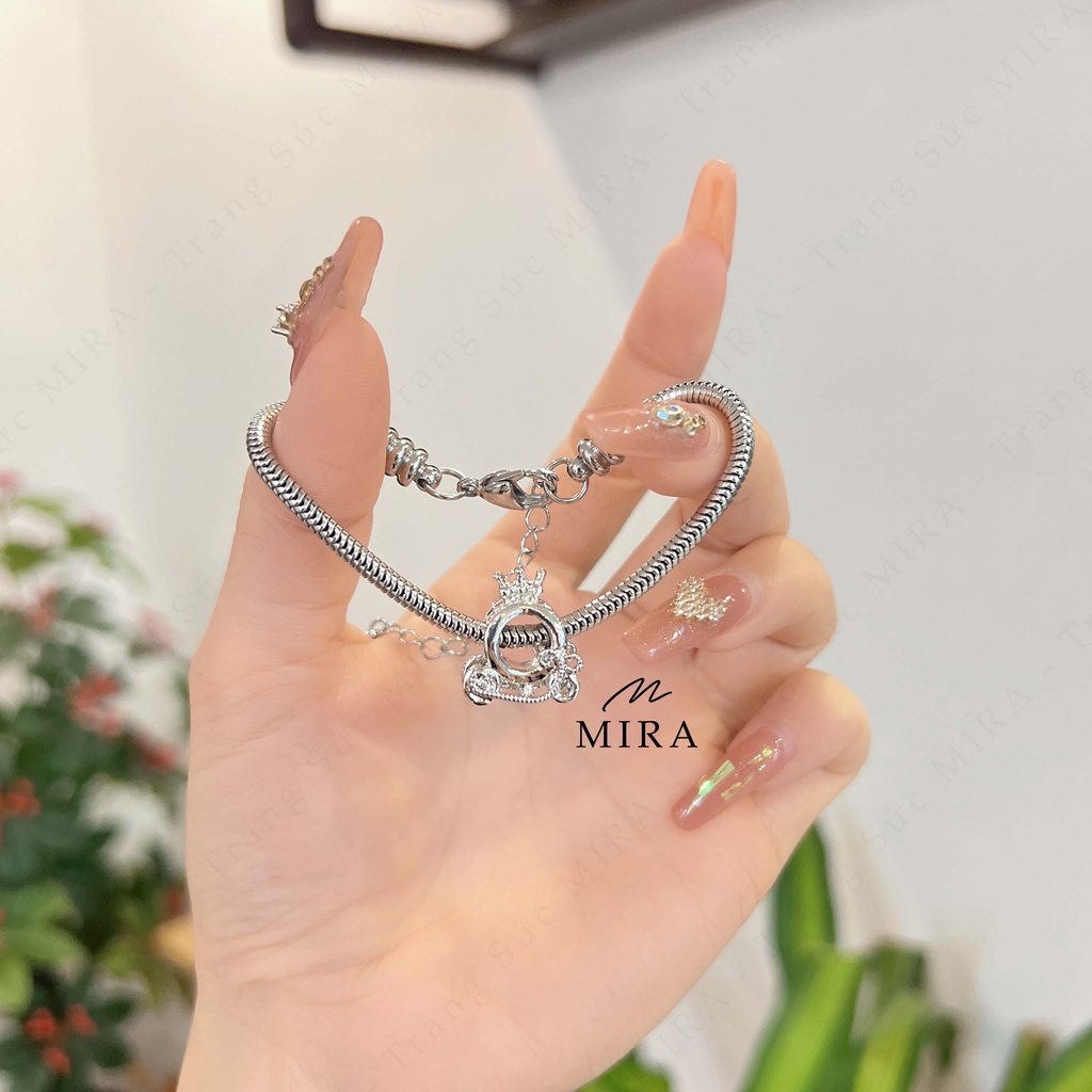 Dây , Lắc Tay MIRA & Co. - LPAN-ONE2 Mix Charm Bí Ngô Mở Hai Đầu, Dây Không Hoen Gỉ
