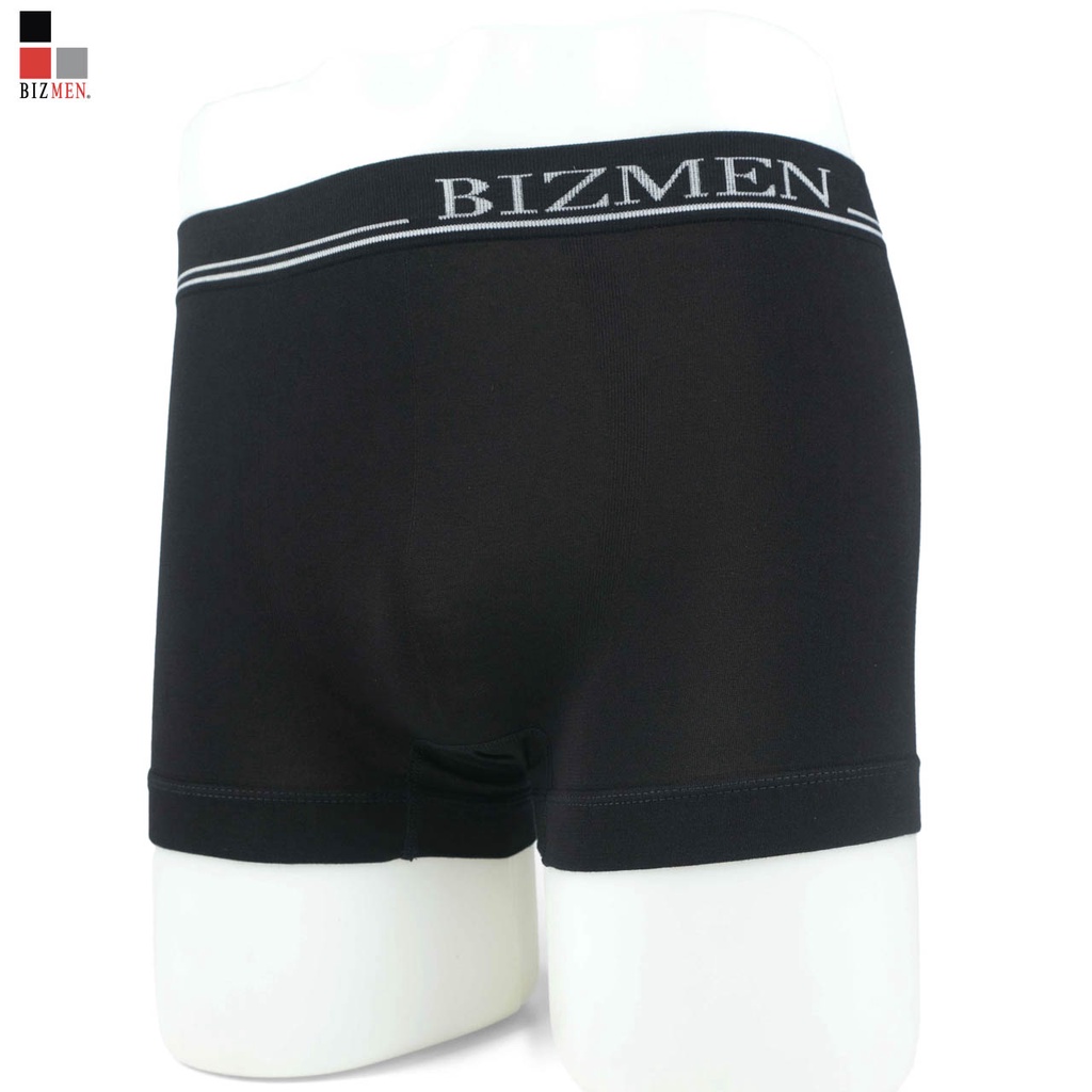 Hộp 3 Quần Boxer Cao Cấp Bizmen Không Đường May, Kháng Khuẩn Khử Mùi, Quần Lót Đùi Nam Sợi Tre (Bamboo) pha Cotton