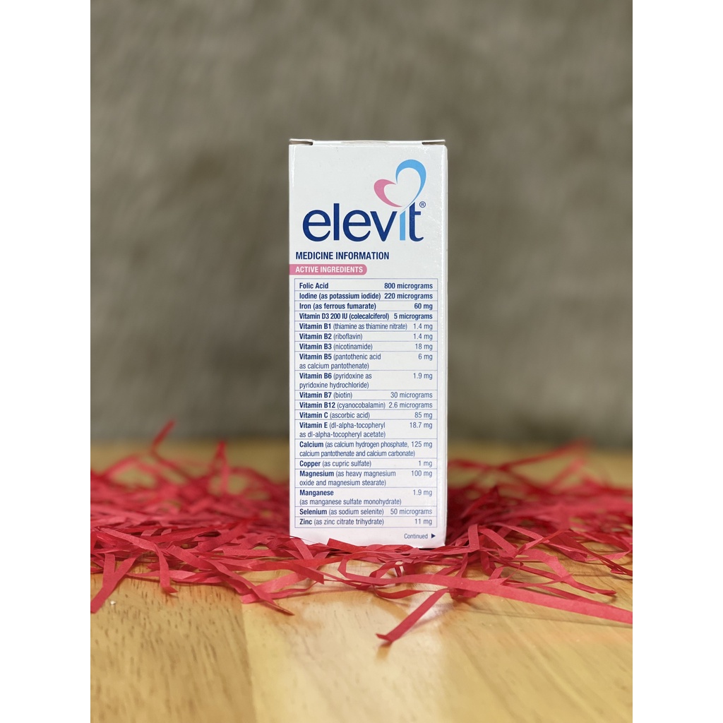Viên Uống Vitamin Elevit Giúp Cơ Thể Mẹ Khỏe Mạnh Hộp 100 viên - nguyenphuongchau
