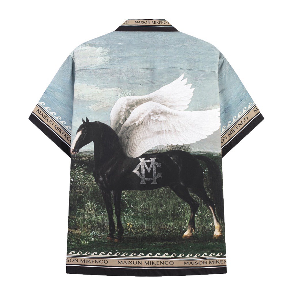Áo sơmi ngắn tay Mikenco Pegasus shirt chất Cotton thoáng mát phong cách