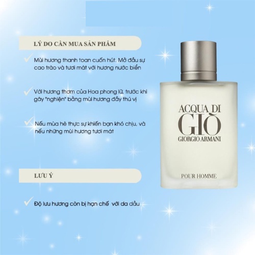Nước Hoa Nam Giò Trắng Accqua Di Gio -  Hương thơm nam tính lịch thiệp - Teen_Perfume