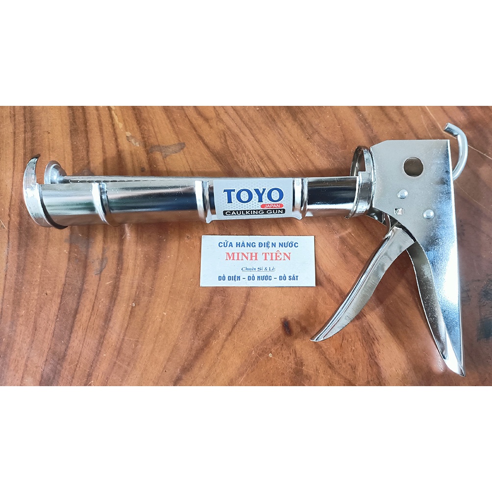 Súng bắn keo Silicone, Súng bắn keo Silicon có máng INOX, không có máng sản phẩm chắc chắc, đẹp.
