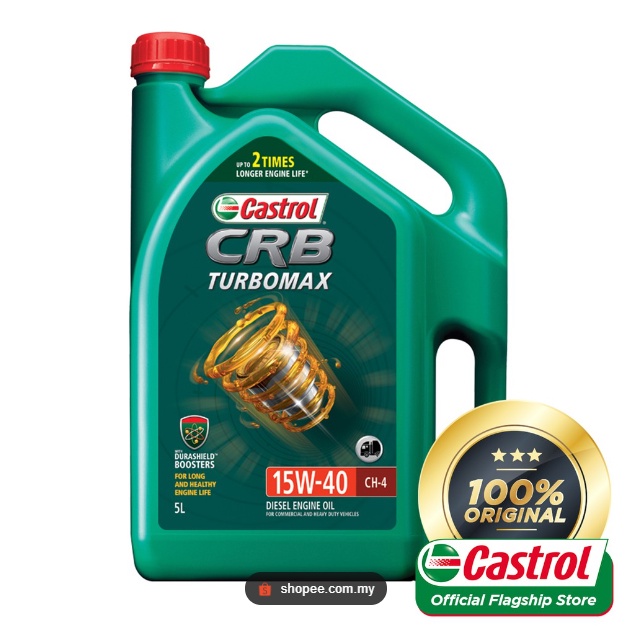 Dầu nhớt Castrol CRB Turbomax 15W40 20W50 CH-4 5L