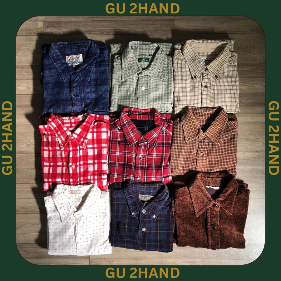 Áo sơ mi flannel 2hand chụp thật