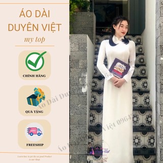 Áo Dài Trắng Nữ Sinh Lụa Satin