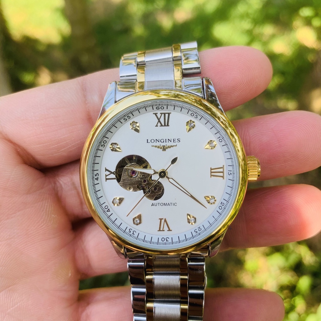 Đồng hồ cơ nam loggin,automatic cơ tự động Mặt Sapphire chống xước, chống nước thẻ bảo hành 36 tháng