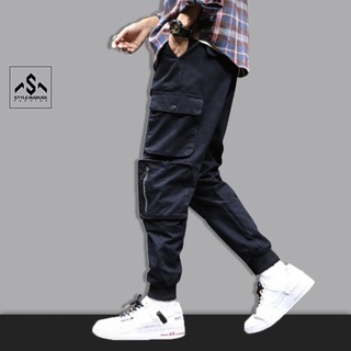 Quần Jogger kaki thun mịn phối hộp khóa Thời Trang Style Marven - QUAN NAM 9000027
