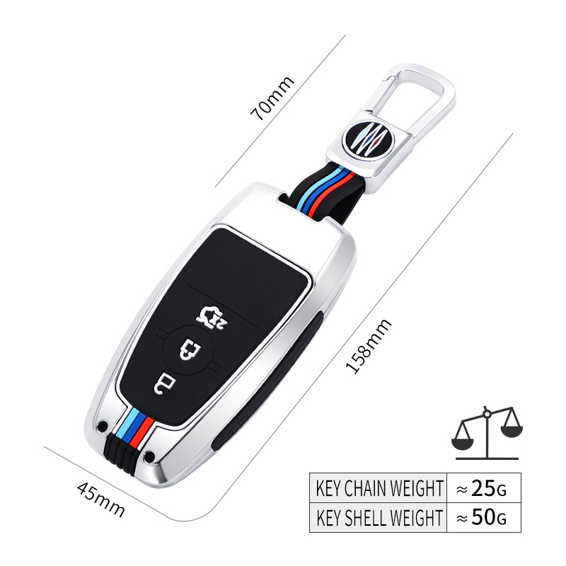 Bao Da, Vỏ Bảo Vệ, Ốp Chìa Khóa, Bọc Chìa Khóa Phản Quang Dùng Cho Xe Ô Tô Ford Ecosport, Everest, Ranger, Explorer 2019