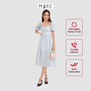Đầm nữ MARC FASHION tay phồng smocking lưng hoa nhí FAVH020321